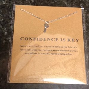 Confidence is key necklace. Makes a great gift!